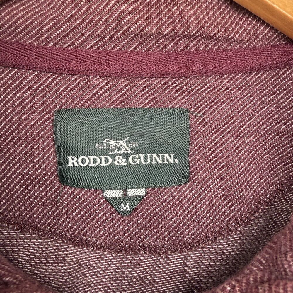 Rodd & Gunn 1/4 Zip Mock Neck Pullover Sweater Burgundy Mens Medium Cotton Knit - Picture 4 of 11